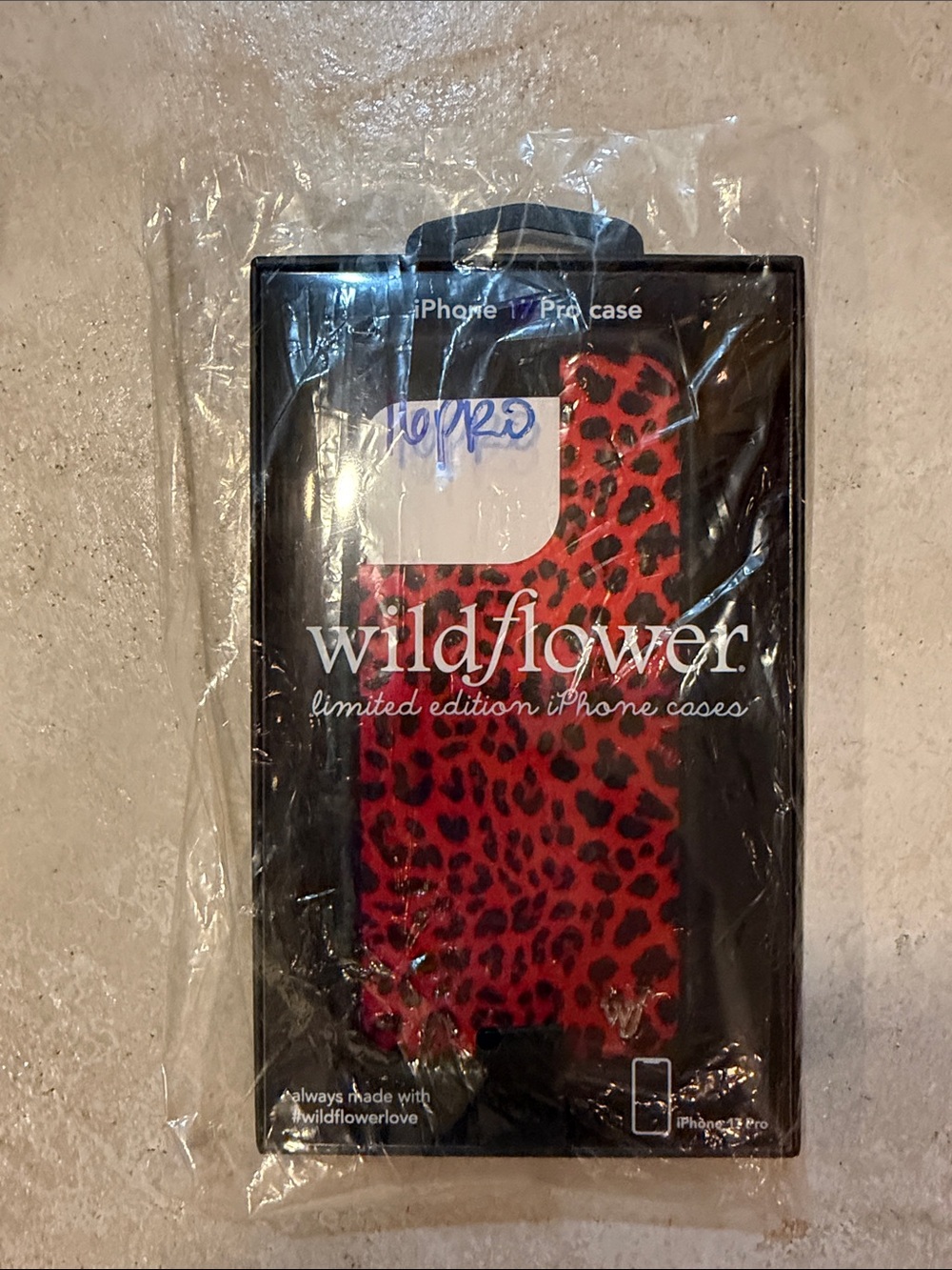 Wildflowers Red and Black Leopard Print iPhone 16pro Case
